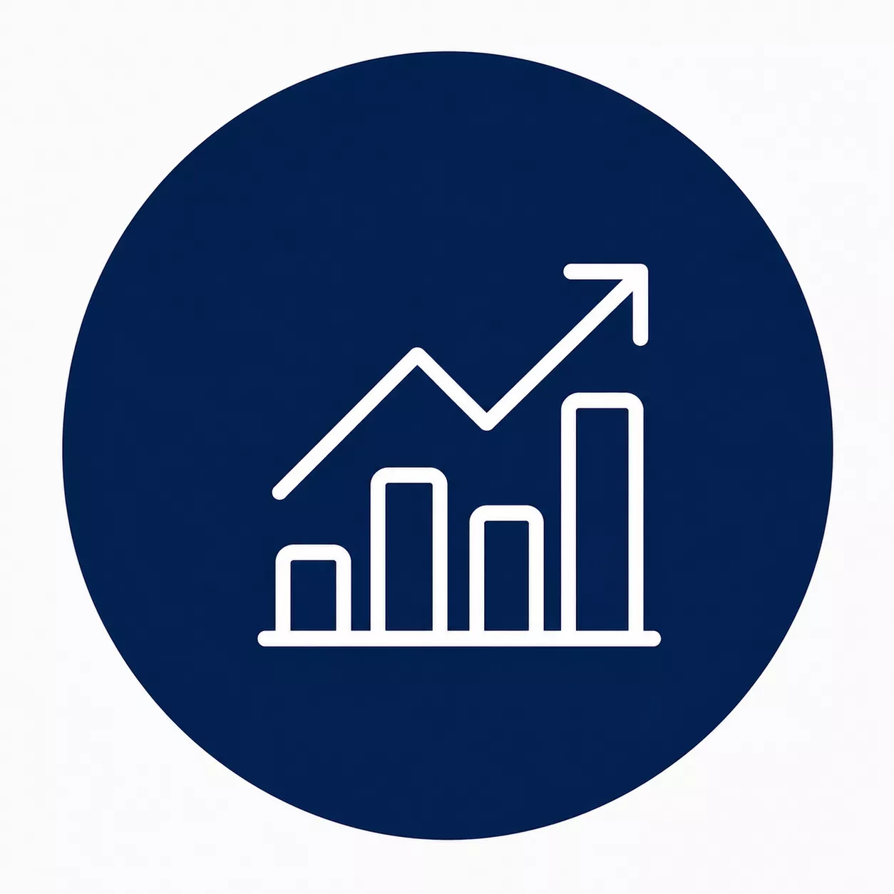 Upward growth chart icon representing career advancement and professional development opportunities at Texas Real Estate Partners