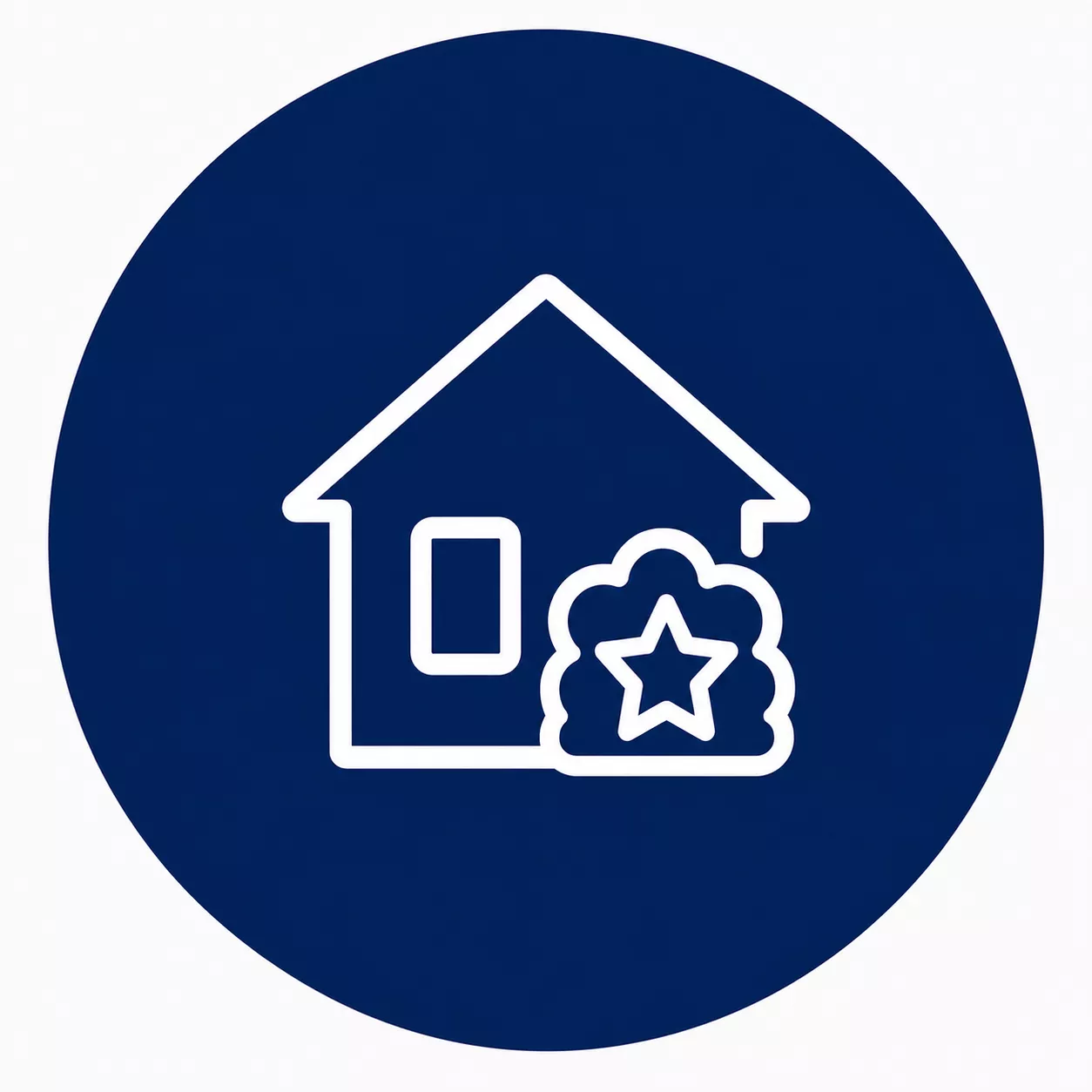 House and star icon representing meaningful impact through Texas real estate careers and client service